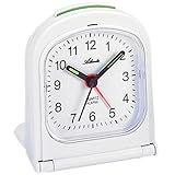  Atlanta - Wecker - Quarzwecker - Reisewecker im Klappetui - Kunststoffgehäuse weiß