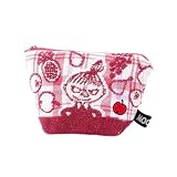 ムーミン MOOMIN チェックフルーツ リトルミイ ポーチ ピンク フルフィーコットン 47-8317200 約H12×W18×D7cm