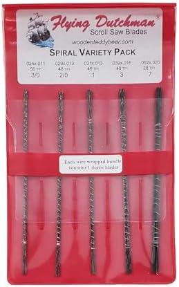 Spiral 60 pc Variety Pack—Flying Dutchman Pinless Scroll Saw Blades