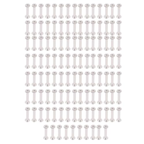 100 Coppie M2 Connettore per Viti di Mobili, Rivestimento in Acciaio Inossidabile Connettore Giunto per Mobili Bulloni Posta per le Parti di Riparazioni della Tacchetta di (3*15*6mm) (3*16*6mm)