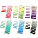 Visxcnu 6 Pezzi Note Adesive Indice Pastello, 1200 Pezzi Segnapagina Autoadesivi Multicolore, 10 Stili Schede Appiccicose per Ufficio Scuola Libri
