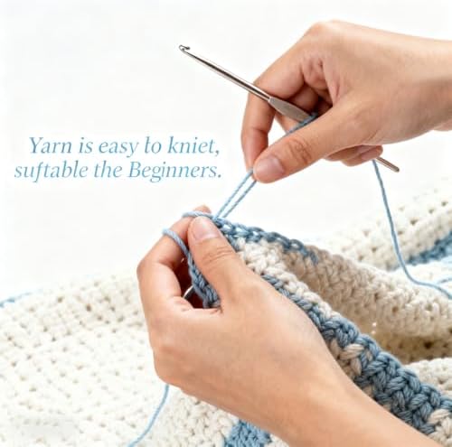 Franel 4-Ply Cotton Blend Yarn, 6×40g 839yds, Crochet & Knit (Forest) — view 5