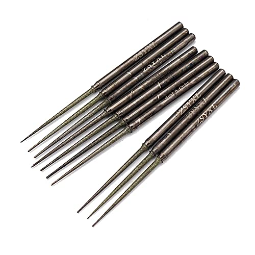 10 Puntas de Diamante Cono Largo 1/8" Para Herramientas