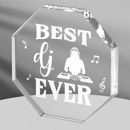 WATINC Appreciation Gifts Award for DJ - Thank You Disc Jockey Gifts, Acrylic Music Deejay Plaque Table Sign, Djing Centerpiece Desk Accessories for Birthday, Thanksgiving Day