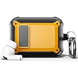 【BLOQUEO Y BLOQUEO】 Con el candado de plástico TPU, la tapa no se abrirá por accidente, y cuando cierre el estuche de carga de los auriculares, el candado se cerrará automáticamente hasta que lo vuelva a abrir. Con el candado de aleación de zinc, puede colgar los Airpods en su bolso, cuello o incluso en sus jeans, la desaparición de los auriculares será el pasado.