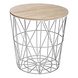 ✅ GRAN CAPACIDAD - Mesas con gran capacidad de almacenamiento. En la superficie de madera puedes colocar vasos, tazas, jarrones u otros elementos decorativos. Levantando la parte superior puedes usar la parte inferior de la mesa como cesta para guardar revistas, mantas, etc