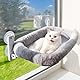 Viva Cat Katzen Fensterliege – Stabiler Katzen Hängematte für Fenster | Bequemes Katzenbett mit Waschbarem Kissen – Fensterliege für Katzen bis 18 kg (40 lbs) | Platzsparendes Katzenmöbel & Zubehör