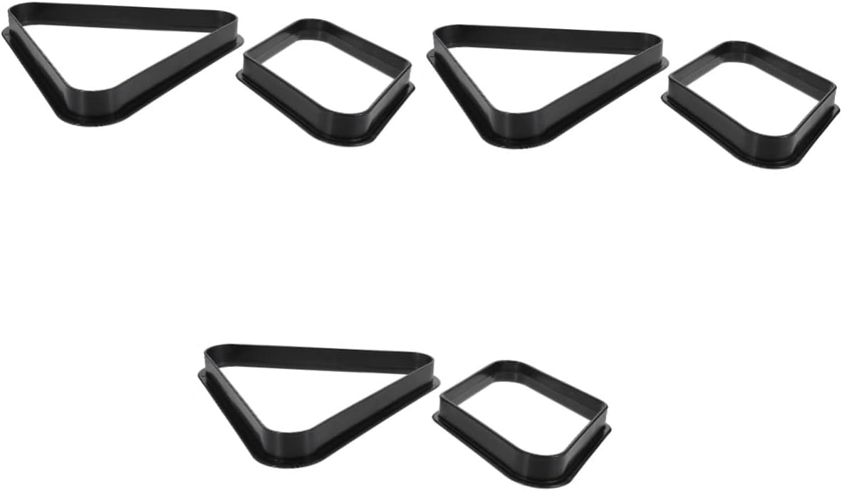 Toyvian 3sets 2pcs Triangle Billiard Rack Durable Plastic Pool Table Ball Holder Stable Design for Standard Balls for Pub Billiard Use 2pcs*3