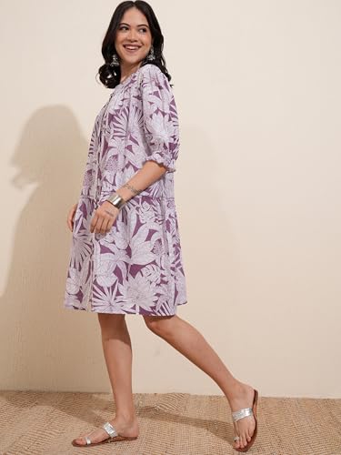 Image of Vishudh Women's Casual Dress | Comfortable Everyday Wear for All Occasions | Chic & Versatile Fashion for Women