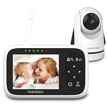 AMAZON - HelloBaby Baby Monitor with Camera and Audio, 3.2″ IPS Color Display Baby Monitor, Fully Remote Pan Tilt Zoom, Infrared Night Vision,1000ft Range, Wall Mounted, 2-Way Talk, Baby Camera Monitor No WiFi