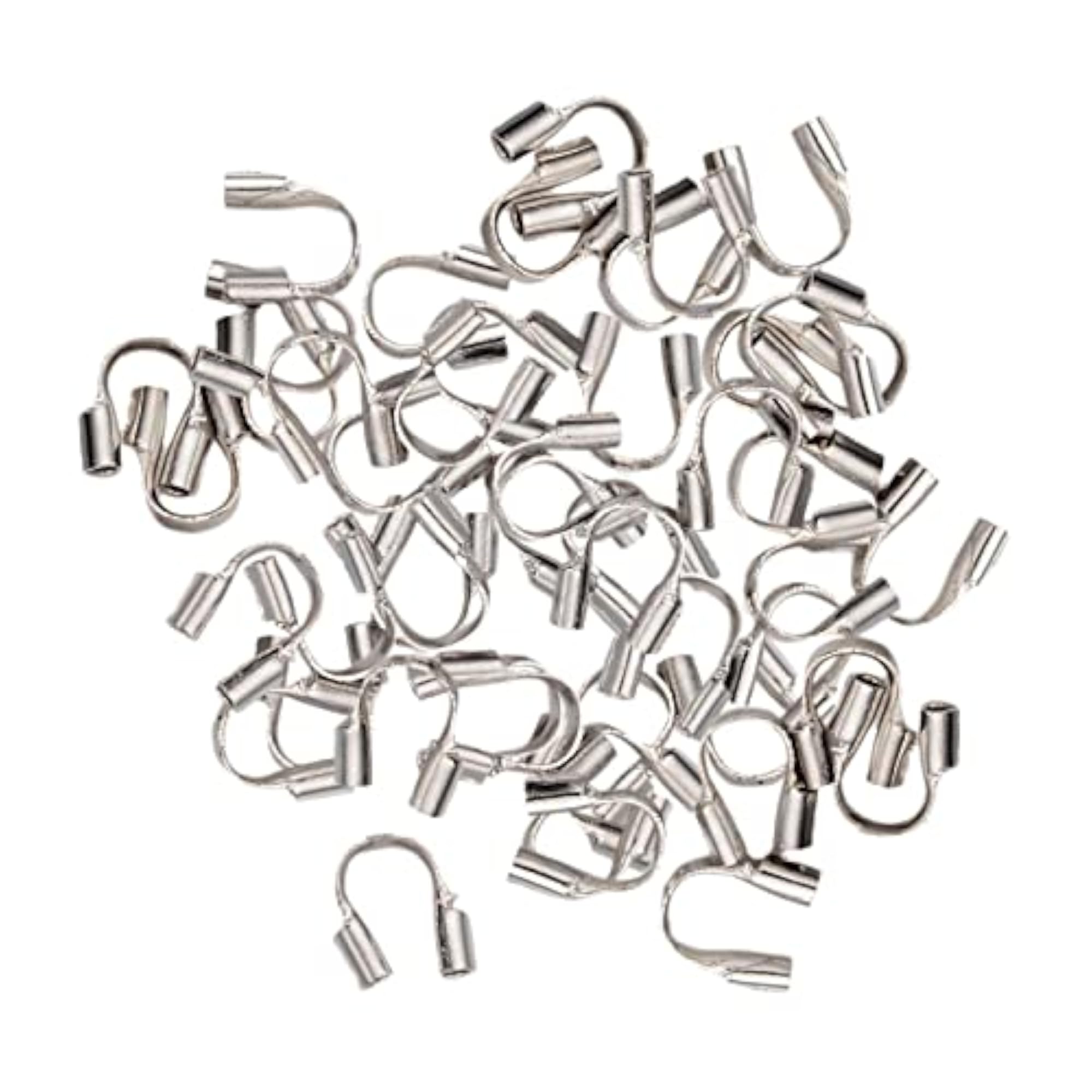 100Pcs Wire Guards Loops Cable Protector for Jewellery Making