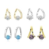 Lymphatic Earrings for Women Silver Zircon Hoop Huggie Earrings Dainty Fashion Jewelry Gifts