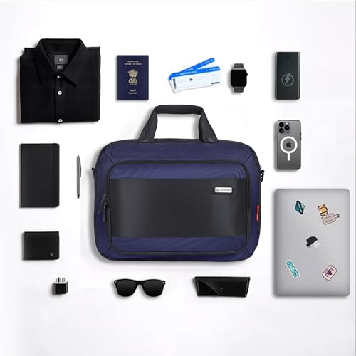 Image of HARISSONS Luminix Laptop Messenger Bag | 12L | Fits 15.6 inch Laptop | 1000D + Twill PU Coated Polyester | Business, Travel & Everyday Use | Durable, Organized & Professional
