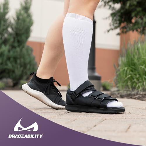 BraceAbility Ersatzsockeneinlage für orthopädische Wanderschuhe | Medizinische Schlauchstrümpfe zum Tragen unter Air Cam Walkers und Fracture Boot Casts (2er Pack)