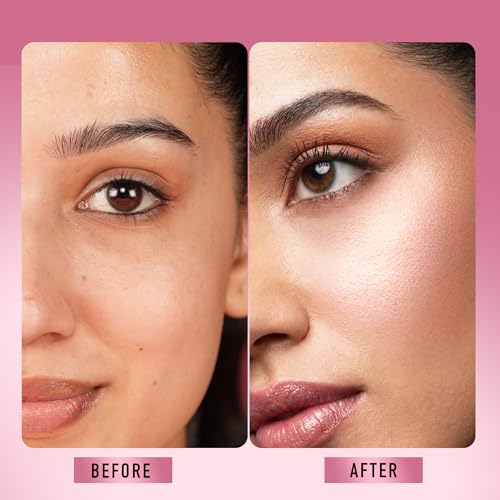 Image of RENEE Yours Truly Strobe Cream for Face | 3 in 1 Highlighter Primer Moisturiser | Glow Cream, Lightweight, Non Sticky | Hydrating Dewy Skin Finish With Peptides | For All Skin Types | Pink - 30g