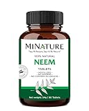 Neem Tablets by mi Nature| 90 Tablets, 1000 mg| 45 Days Supply| Clear Skin| Acne Free| Vegan |