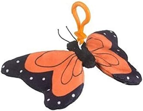 Butterfly Plush Monarch Stuffed Animal (Insect) Backpack Clip Toy Keychain WildLife Hanger Toy