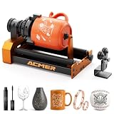 ACMER M4 Laser Rotary Roller, Laser Engraver Y-axis Rotary 360° Roller with 3-150mm Engraving Space for Engraving Cylindrical Objects, Ring, Suitable for ACMER P2, P1 and Most Laser Engraver