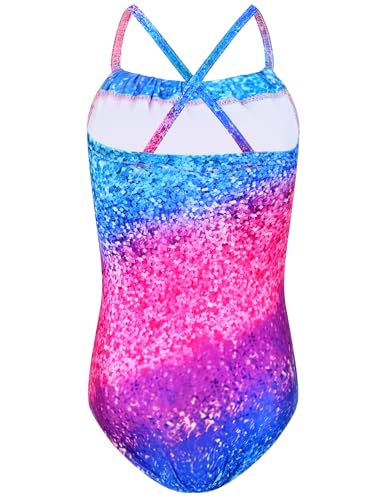 Image of TENVDA Girls Swimsuit Summer Beach Sport Halter Bathing Suits One Piece Swimwear for 2-12 Years Old Kids