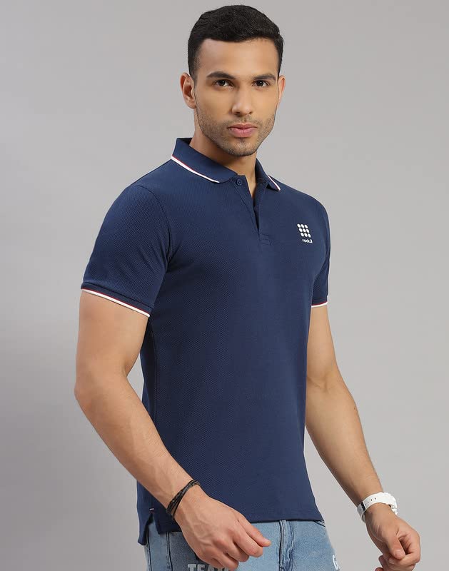 Image of ROCK.IT Men's Solid Slim Fit T-Shirt