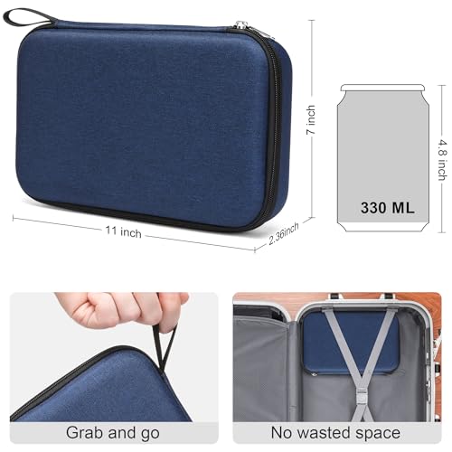 Image of Bukere Travel Sunglasses Organizer Case Adjustable Slot For Multiple Eyeglasses Hard-shell Portable Storage Box for Men Women