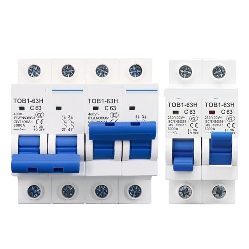 Disjoncteur MCB commutateur de transfert manuel double alimentation TOB1-63H 2P 230V CA 25A