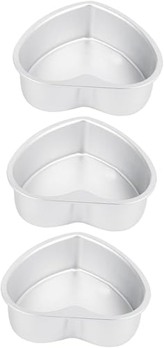 LIFKOME Molde para pastel de corazón, moldes de chocolate, moldes de pan, moldes para hornear en forma de corazón, moldes para tartas de queso de 6