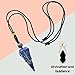 Amazing Gemstone Lapis Lazuli Crystal Jewelry for Men : Elegant and Stylish Men Jewelry, Unique Women Men Necklace with Lapis Lazuli Crystal Stone Holder Necklace Pendulum (Black Macrame)