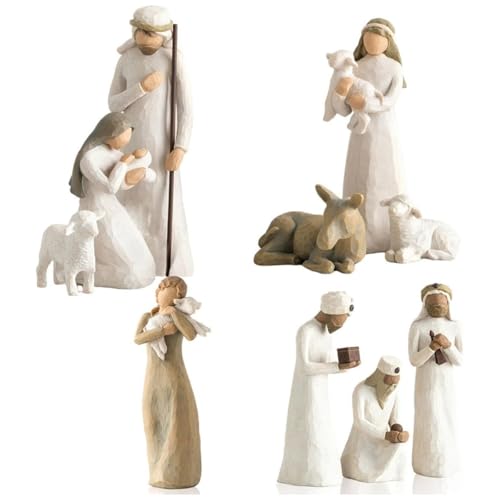 Orientalische Krippenställe 6 Genérico Weihnachtskrippe mit modernen Figuren aus Kunstharz, Geburt...