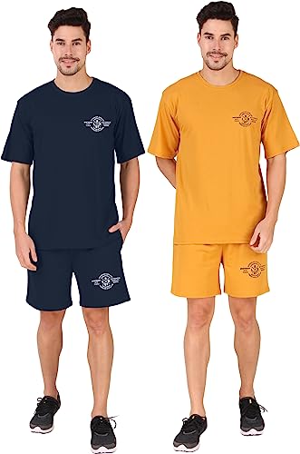 Image of London Hills Shorts Pant for Men Cotton Blend with Side Pockets | Shorts for Men | Half Pant for Man | Shorts' for Mens Stylish | Gym Short's for Man Workout | Boxer Shor'ts for Man's | Green, Navy