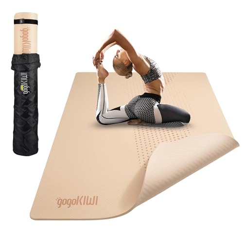 Gogokiwi Large Yoga Mat (6'x4') Extra Wide & Thick Workout