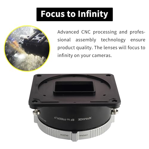Ficha técnica XPIMAGE Anillo adaptador de montaje de lente EF a S5K compatible con lente Canon EF a cámara de cine de alta velocidad Freefly Ember S5K - Fernando Cortés