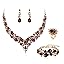 4Pcs-Deep Amethyst Color Gold-Plated-Base