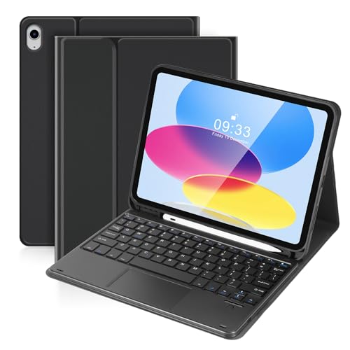 SOPPY Bluetooth Keyboard Case with Touchpad for iPad 11th Gen. (A16) 11-inch 2025, 10th Generation...