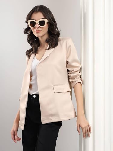 Image of KOTTY Womens Soild Regular fit 3 /4 Sleeve Formal -Casual Blazer