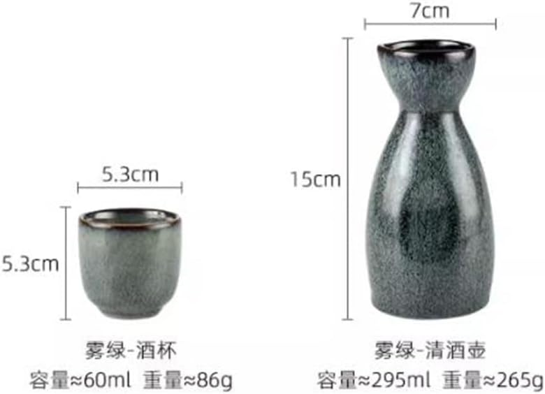 Set Retro Japanese Sake Pot Cup Pottery Japanese Wine Distributor Shoju Pot Small Wine Glass