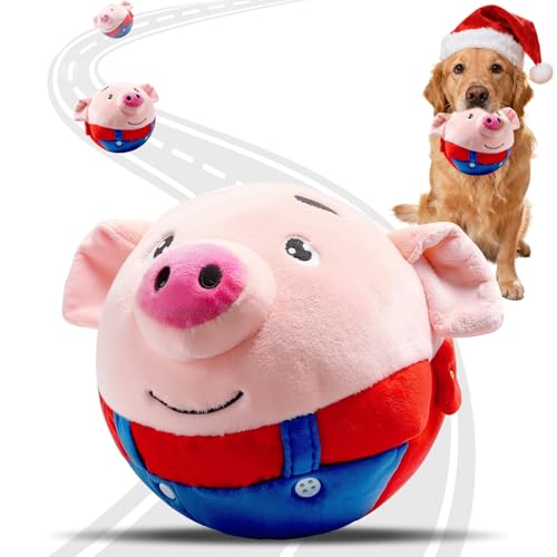 Aktiv Bewegliches Haustier Plüschtier, Sprechendes Bewegliches Hundespielzeug, Interaktives Hundespielzeug, Shake Bounce Langeweile Spielzeug, Hundetrainingsball Haustier Bissfestes Spielzeug für