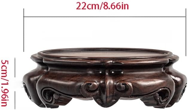 Bonsai Pedestal Vase Pedestal Stands Solid Wood Solid Round Base Vase Buddha Statue Teapot Base Incense Burner Fish Tank Base Wooden Bracket Pad Planter Stand Plant Holder