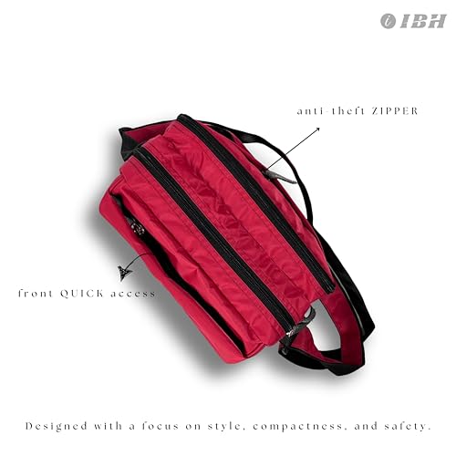 Image of I. B. H IBH Stylish Sling Bag for Men & Women CrossBody small Passport Travel side massanger one strap shoulder bag With Antitheft pocket also Waterproof Durable Adjustable
