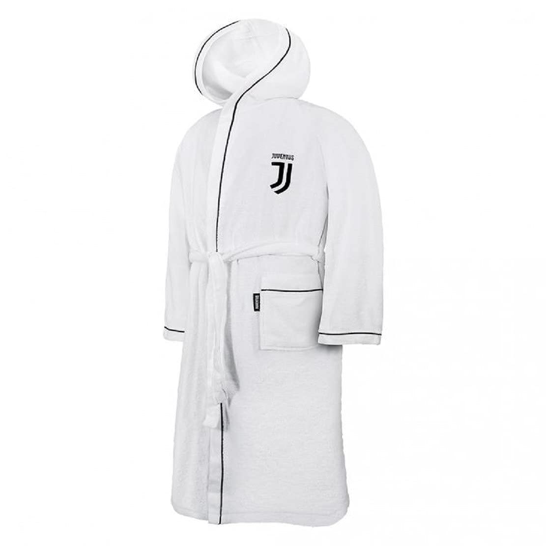 hermet Accappatoio Juve con Cappuccio | Accappatoi JUVENTUS FC Calcio Personalizzabili con Nome Ricamato PS 09653-BS