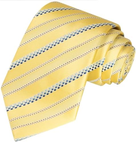 KissTies Mens Tie Striped Satin Necktie Wedding Ties + Gift Box