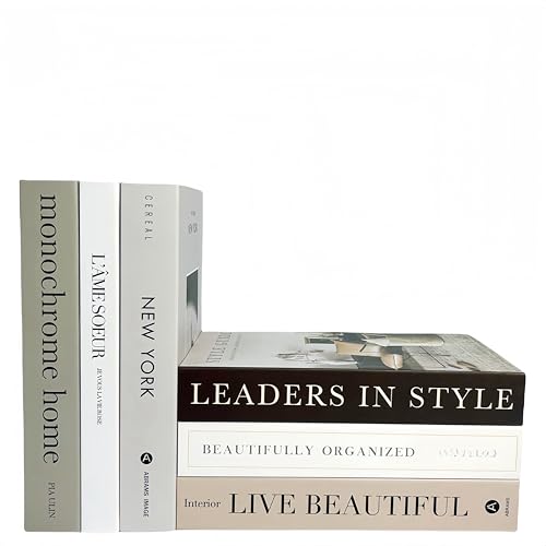 Image of 6 Pack Decorative Books | Faux Books for Home Decor | Coffee Table Books Hardcover | Ediactcyl Faux Art Decor Books for Farmhouse (M57)
