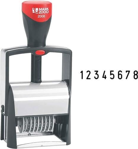 Mark 2000-2008 Self-Inking 8 Band Number Stamp - Black Color