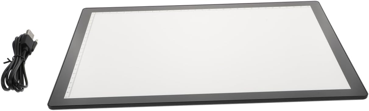WEKAMOS A4 USB Rechargeable Drawing Board with Magnetic Clip, Dimmable LED Tracing Light Pad for Artists and Sketching, Portable Black Sketching Copy Pad for Painting and Calligraphy