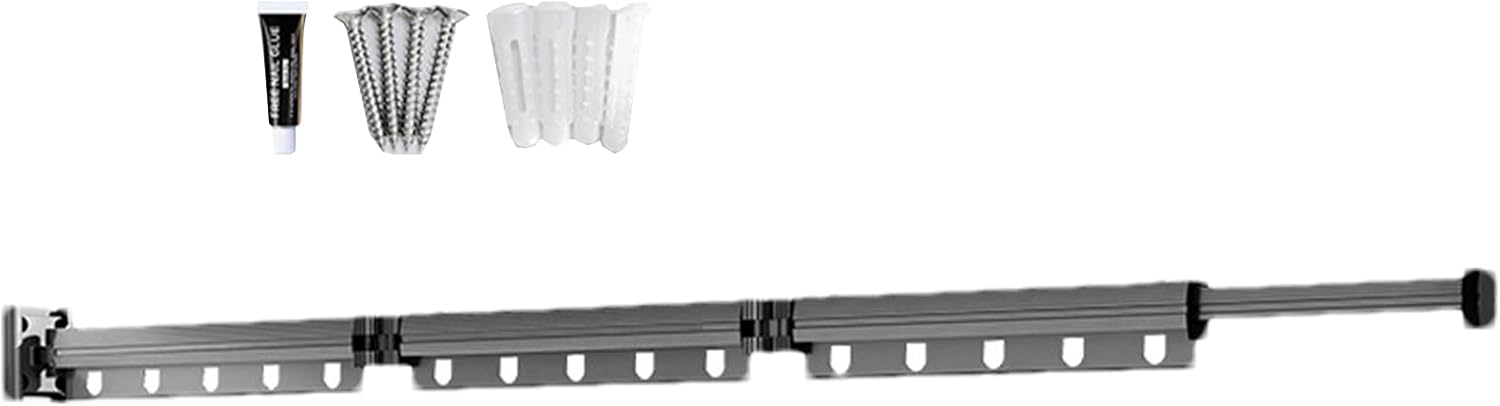 Drying Rack Clothing Wall Mounted | Foldable Wall Drying Rack - Sturdy Foldable and Retractable for Balcony, Mounted for Laundry Room Organization