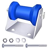 XIANGZI Blue 4inch Keel Roller Assembly Kit for Boat Trailers Roller and Bracket and Mounting Bolts, Silver, Galvanized Steel