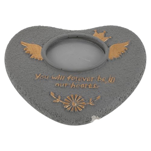 CORHAD Pierre Tombale pour Chien Extérieur en Pierre Grise, Petite Stèle Funéraire pour Animaux de Compagnie, Monument Commémoratif Résistant aux Intempéries pour Jardin, Plaque