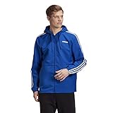 Mangas largas adidas Chaqueta cortavientos de 3 rayas para hombre Essentials, Equipo Royal Azul/Blanco, L