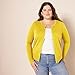 Amazon Essentials Women's Lightweight Crewneck Cardigan Sweater (Available in Plus Size), Dark Yellow, Medium