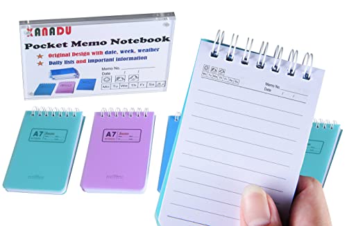 Steno Book - 80 Sheets 6 Pack - Pocket Memo Note, Personal Notebook Pads For Writing Notes In School University College Work Office, 4-1/4" X 3", Assorted Colors #TOP3